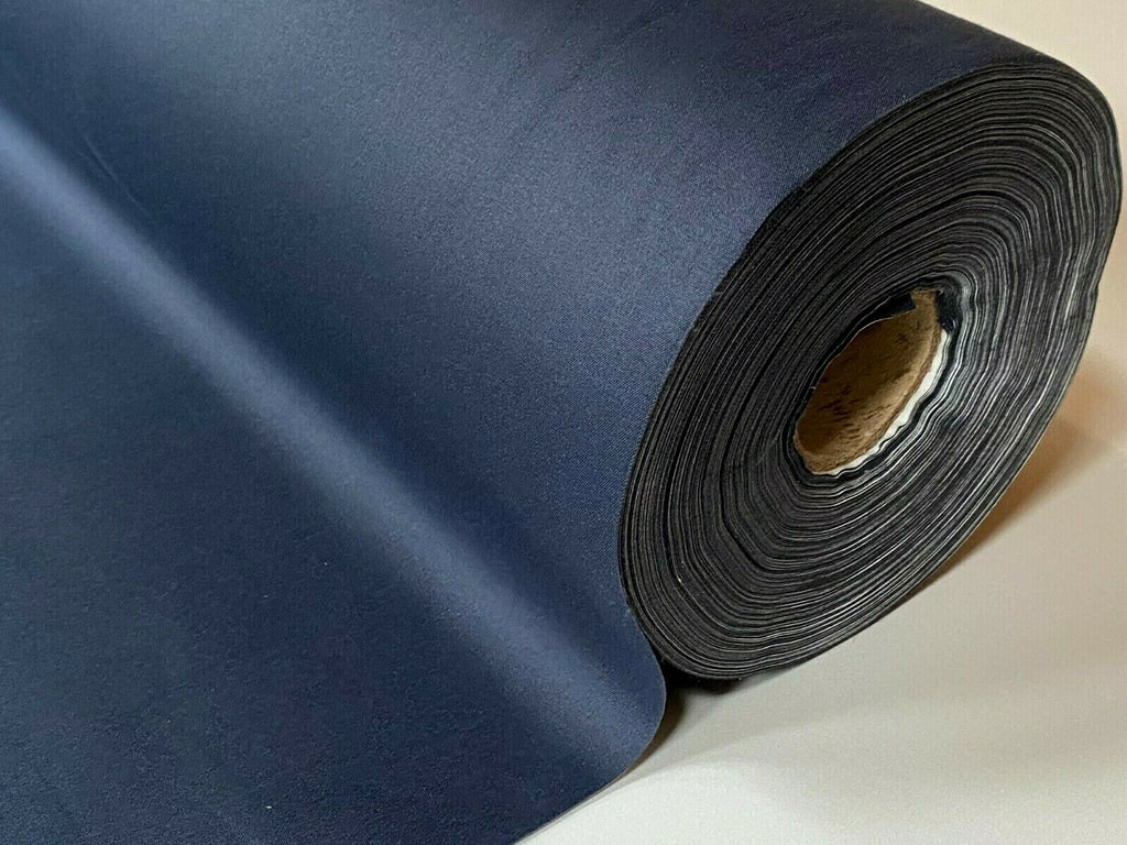 NAVY BLUE 3 Pass Black Out Blackout Material Thermal Curtain Lining Fabric 137cm