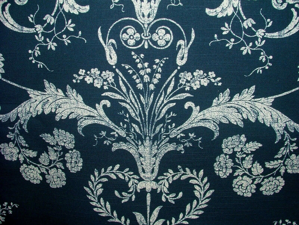 Laura Ashley Josette Midnight Blue Fabric - Curtain Upholstery Cushion Blinds