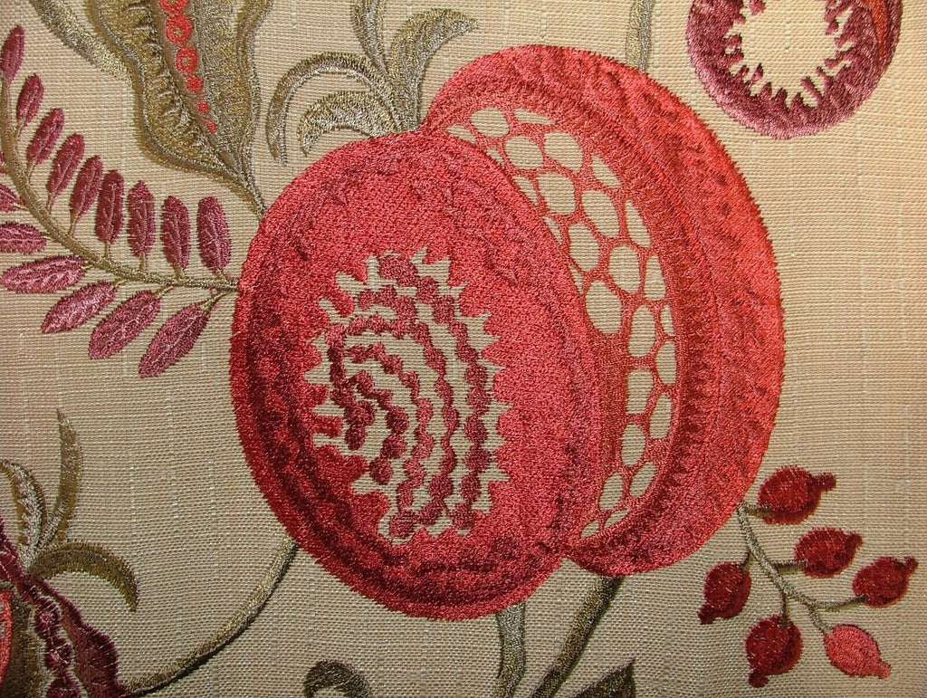 3.5 Metres iLiv Figs & Strawberry Embroidered Fabric Curtain Upholstery Cushion
