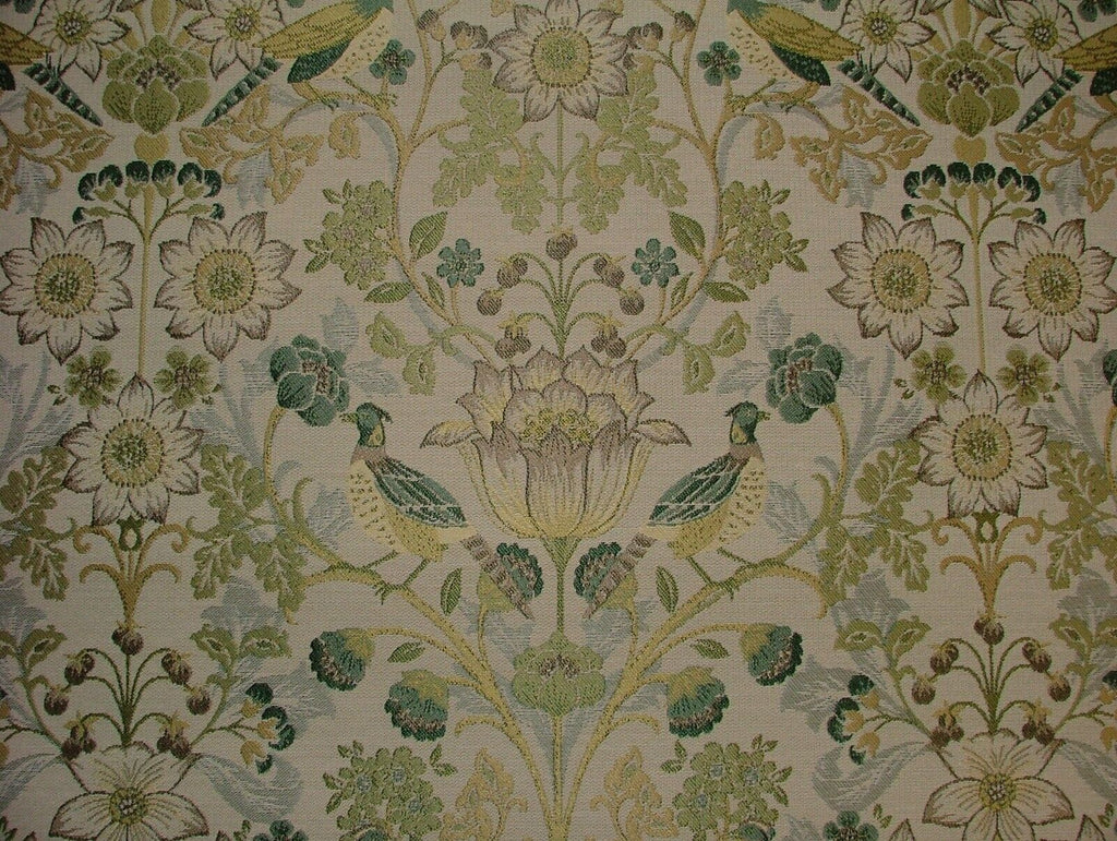Morris Bird Antique Jacquard Fabric Ideal For Curtain Upholstery Cushion Throws