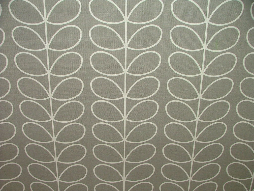Designer Orla Kiely Linear Stem Silver Cotton Curtain Upholstery Craft Fabric