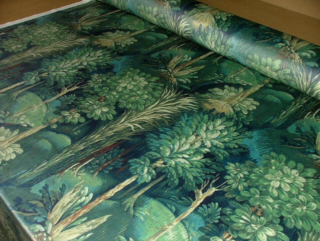 Secret Forest Sapphire Curtain Upholstery Cushion Plush Soft Velvet Fabric