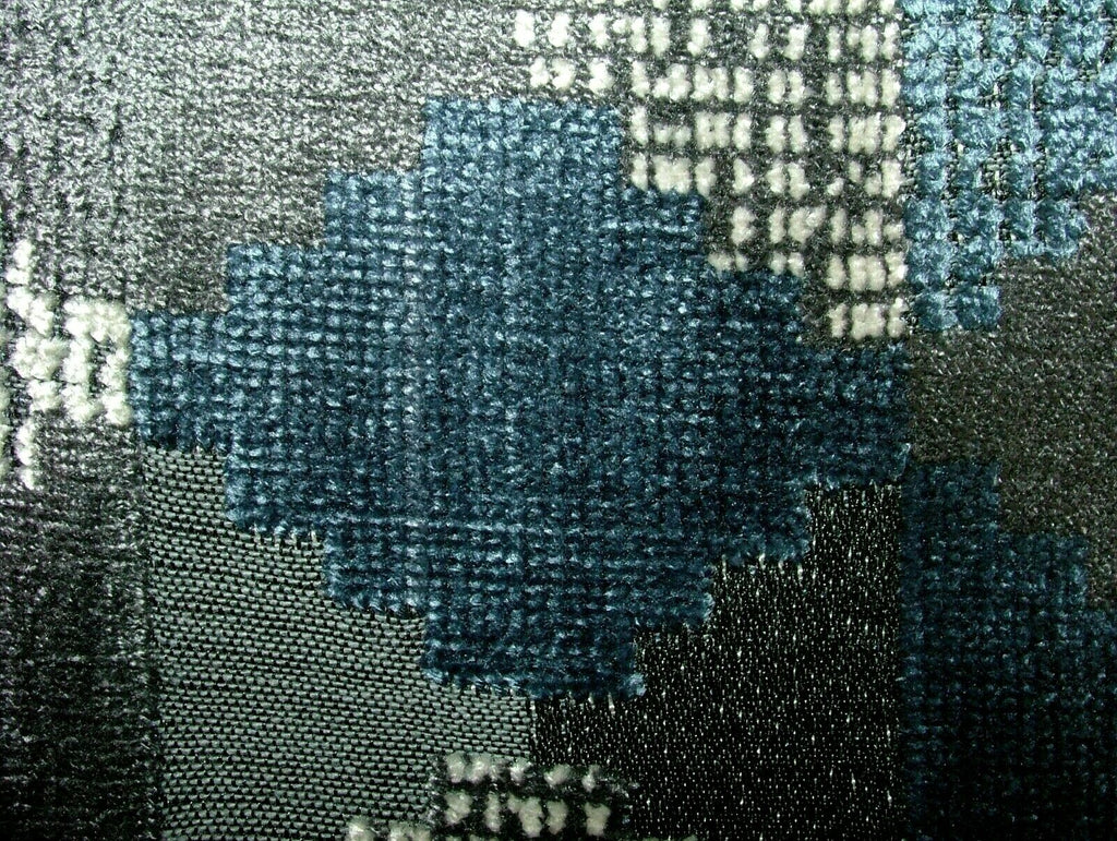 11 Metres Fauve Blue Thick Plush Soft Velvet Upholstery Cushion Caravan Fabric
