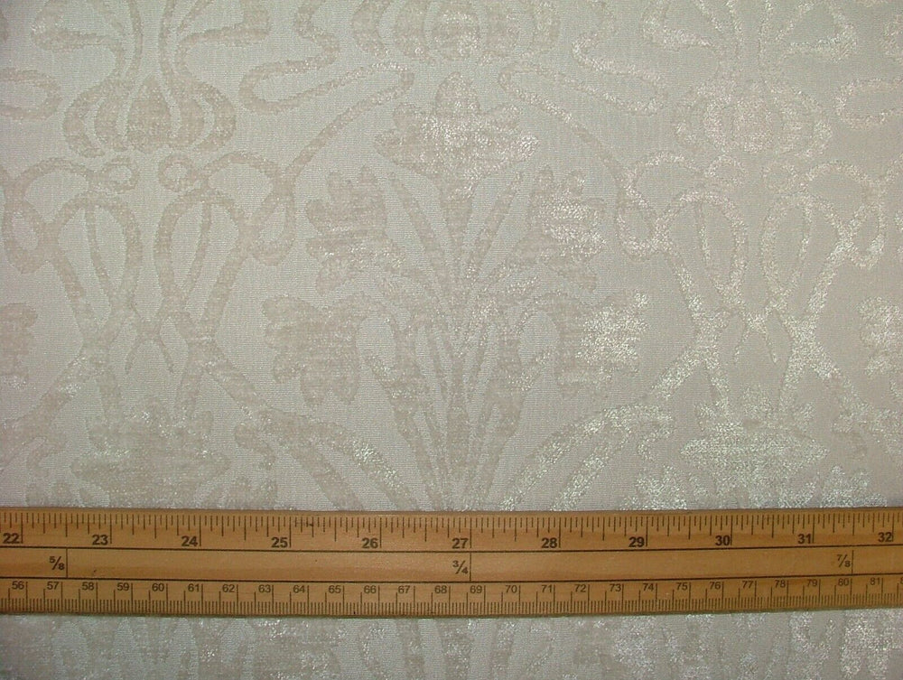 10 Metres Art Nouveau Ivory Chenille Fabric Curtain Upholstery Cushion Multi Use