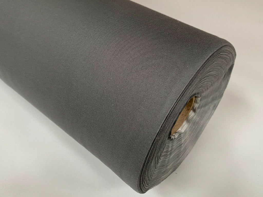 CHARCOAL GREY 3 Pass 100% Blackout Material Thermal Curtain Lining Fabric
