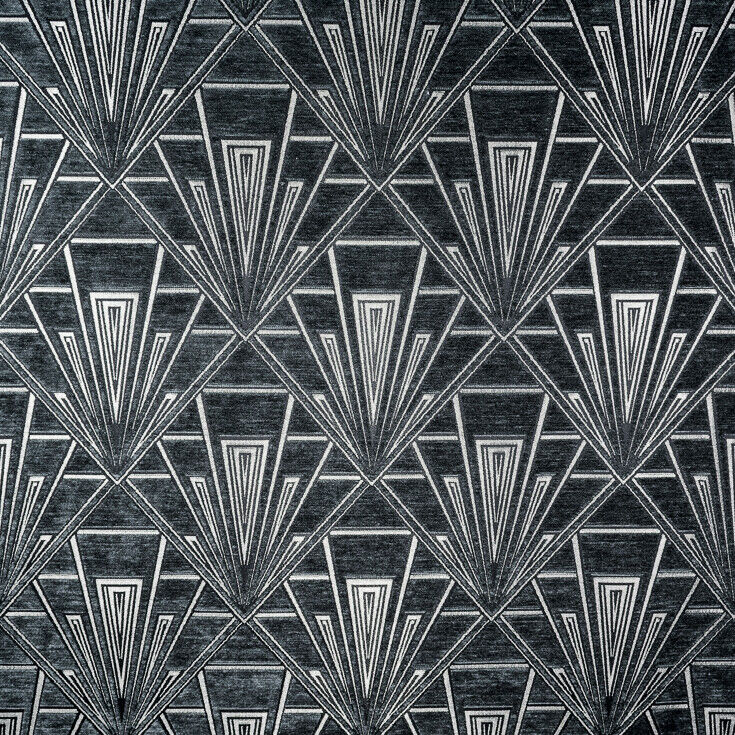 Gatsby Art Deco Velvet Chenille Fibre Naturelle Curtain Upholstery Blind Fabric