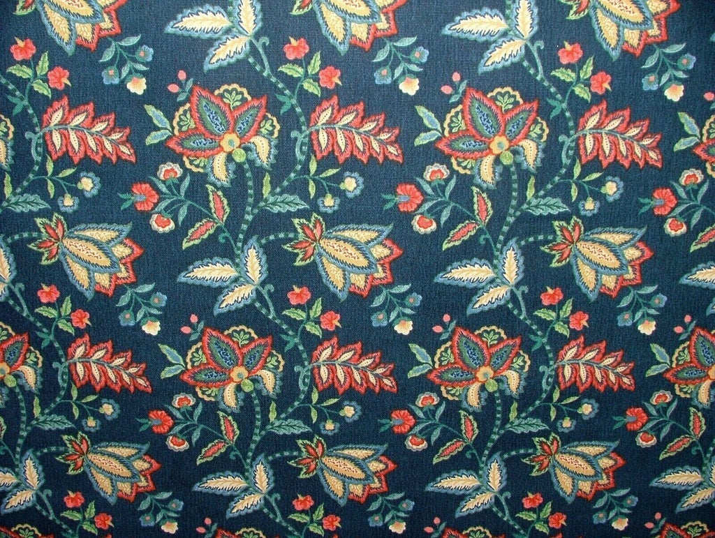 10 Metres Grand Durbar Midnight Blue Cotton Curtain Upholstery Cushion Fabric