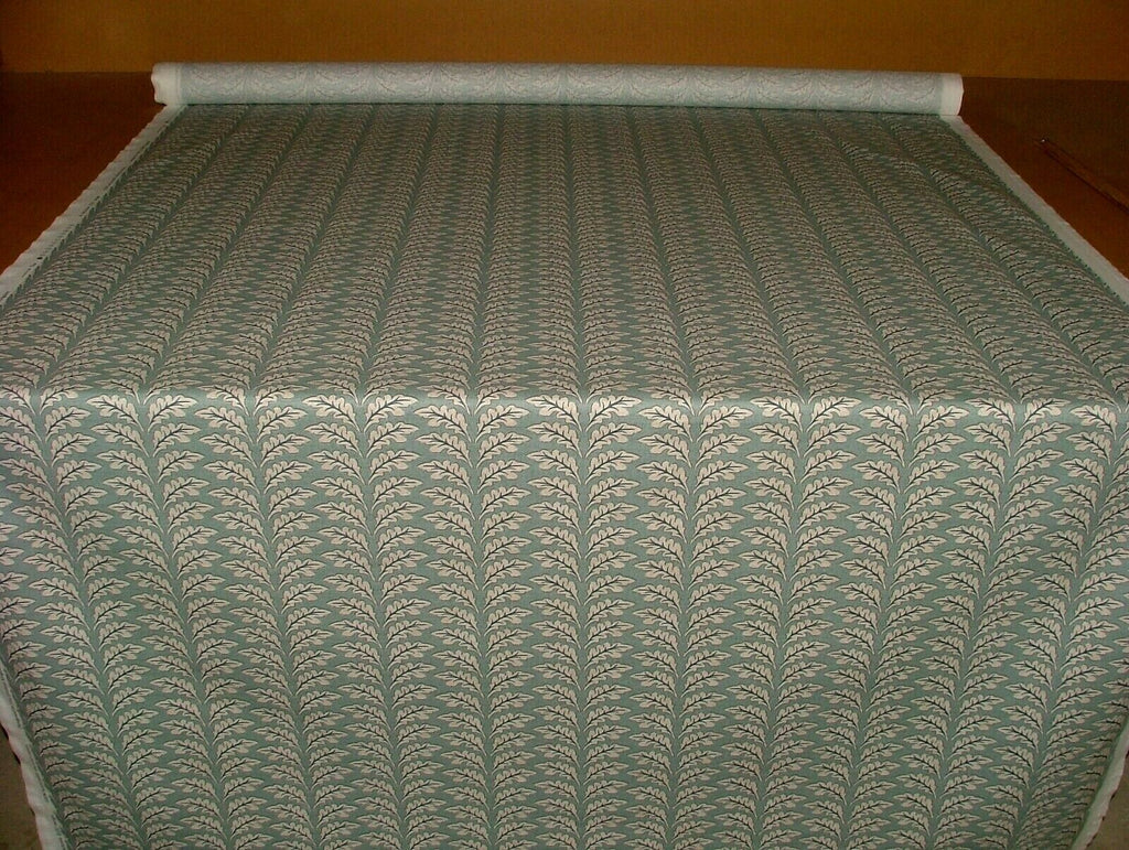 Morris Leaf Glacier Cotton Curtain Upholstery Cushion Roman Blind Fabric