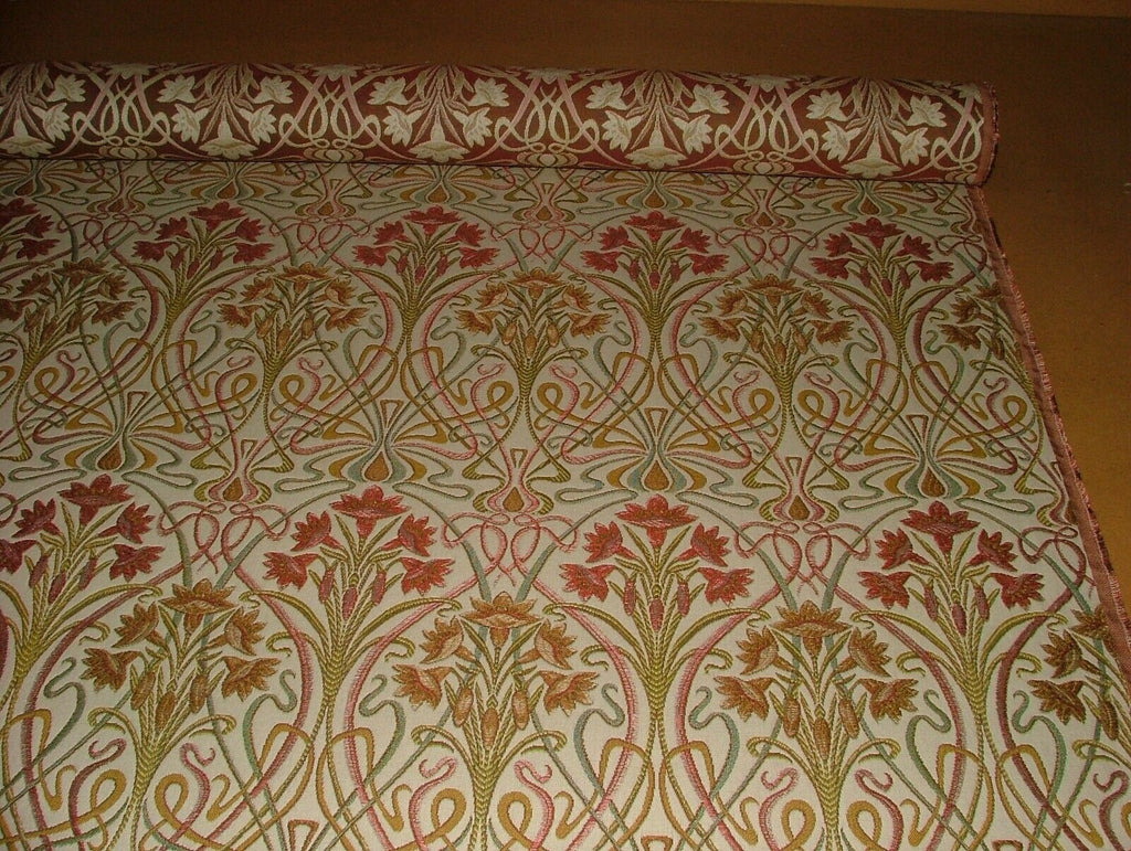 Art Nouveau Autumn Thick Designer Jacquard Curtain Upholstery Cushion Use Fabric