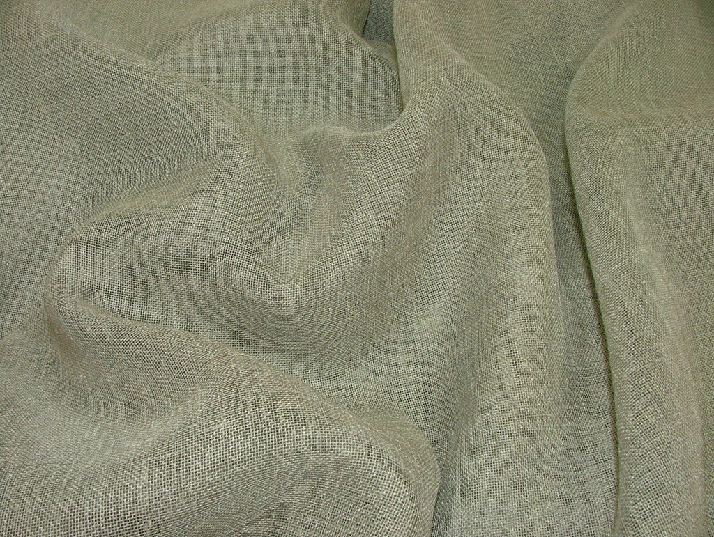 Pebble Linen Look Lead Weighted Voile Muslin Curtain Fabric Extra Wide 300cms