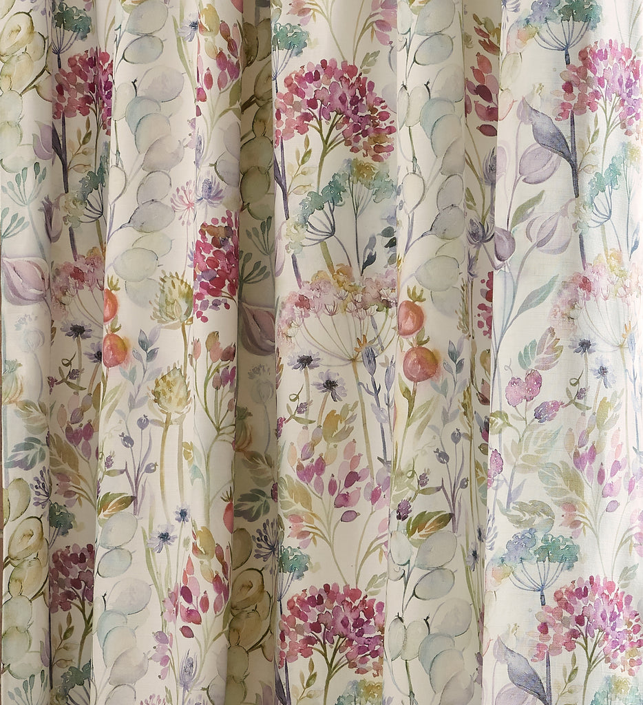 Country Hedgerow Lotus Lined Pencil Pleat Ready Made Curtains By Voyage Maison